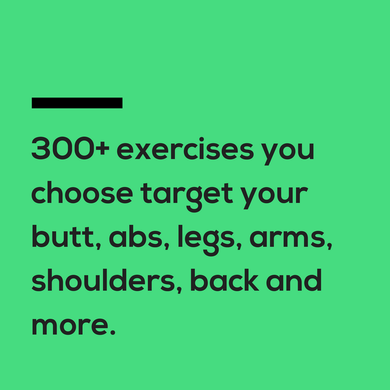 Sworkit exercise library for custom workouts
